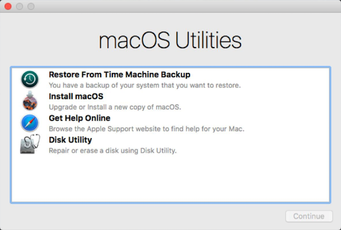 factory reset computer mac